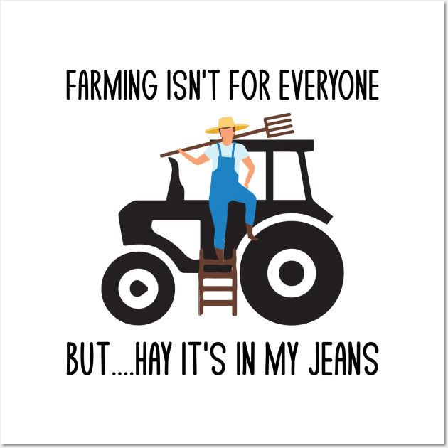 Funny Farmer Farming Tractor Pun Jokes Humor Wall Art by mrsmitful01